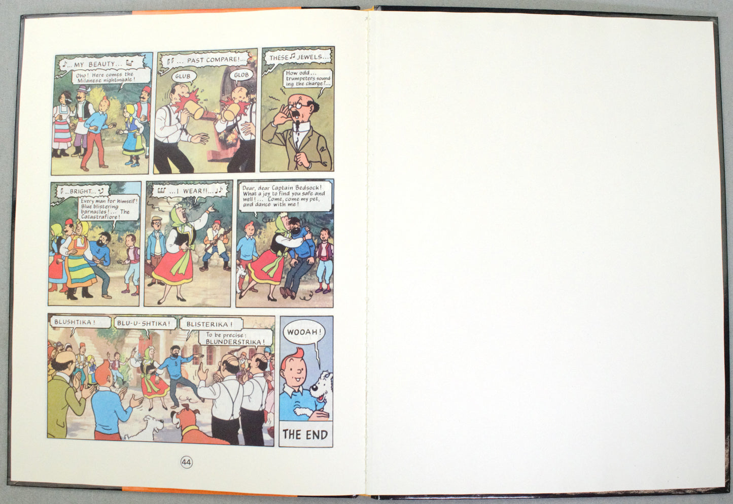 Tintin & the Lake of Sharks Early Vintage Comic Book - Methuen UK 1985 Edition HB Herge
