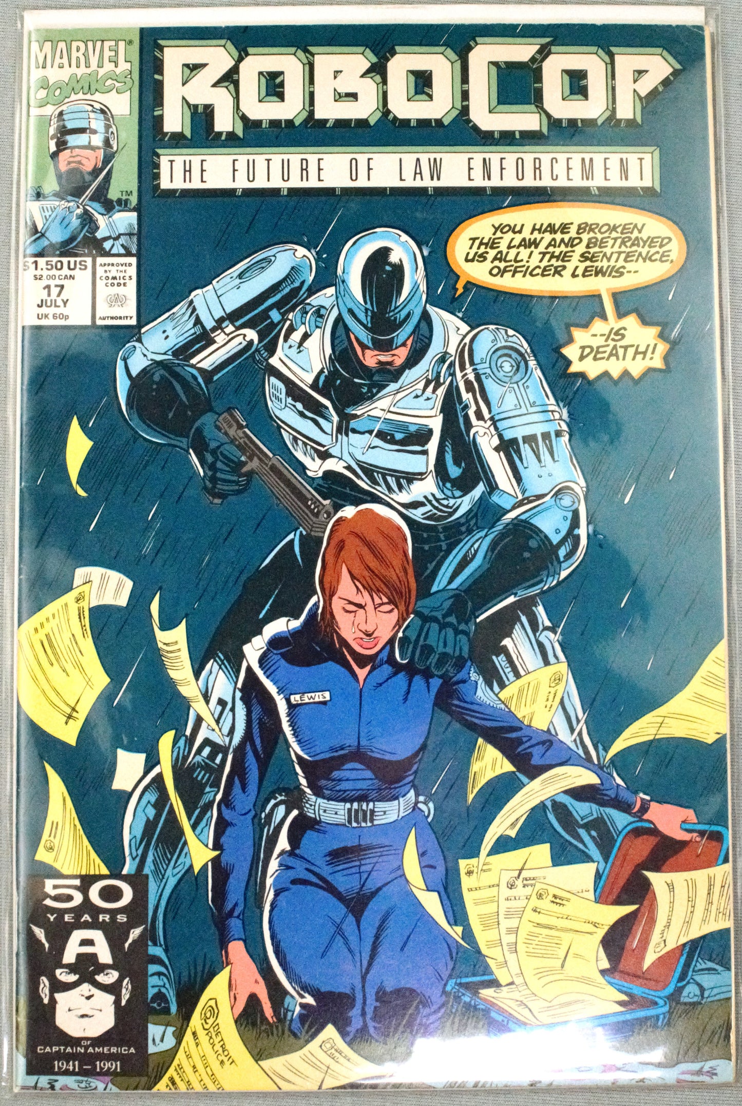 Robocop: The Future of Law Enforcement Issue 17 - Paperback 1991 Marvel Comic