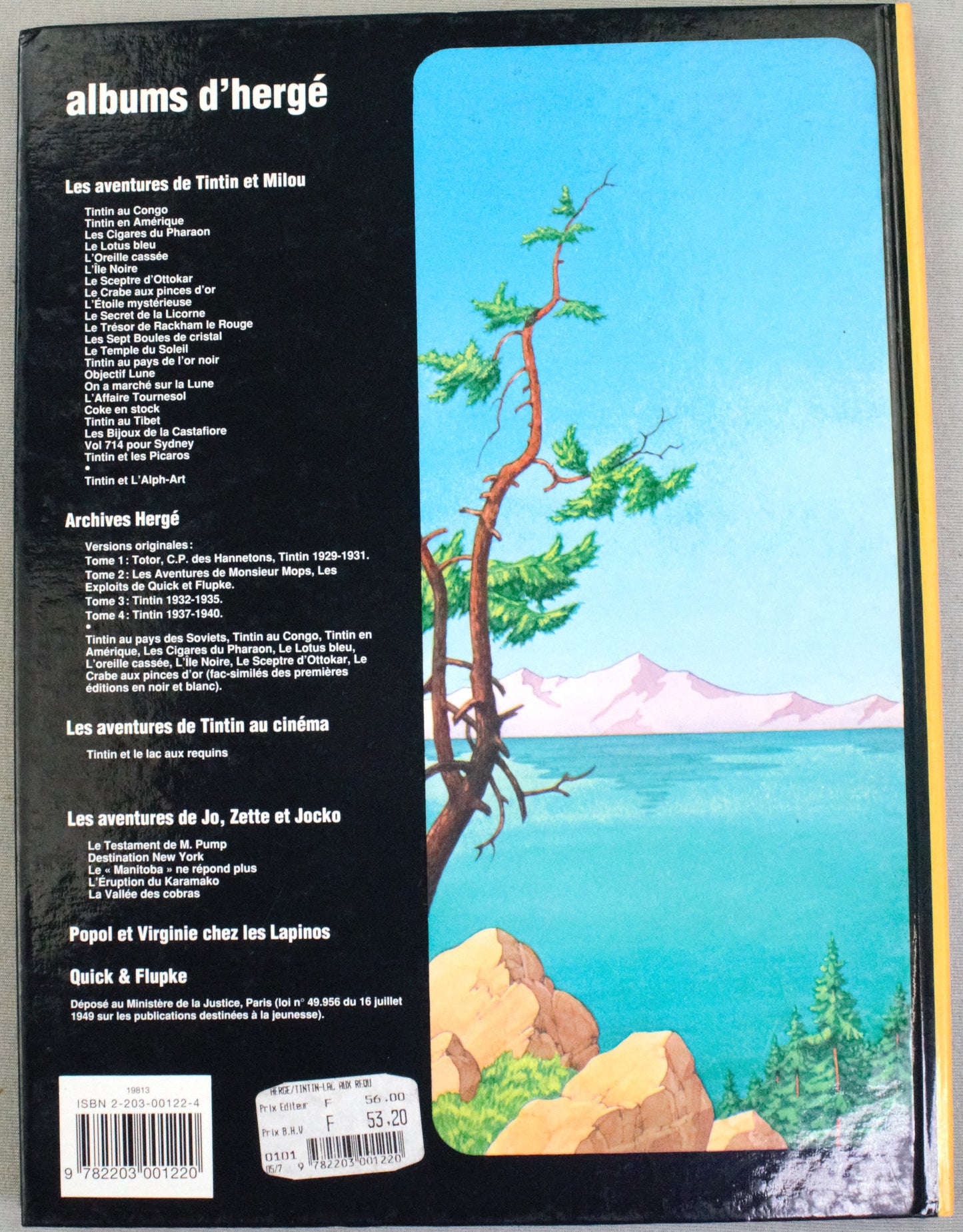 Tintin et le lac aux Requins L'album du film- 1986 Casterman French Hardback Edition