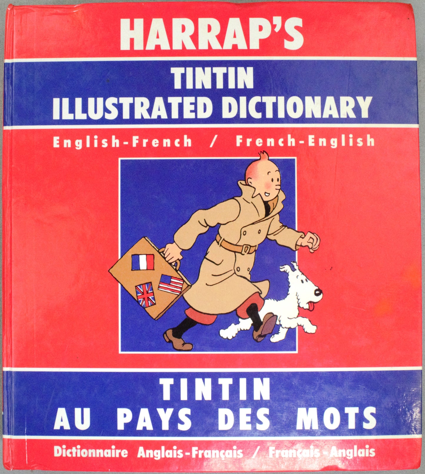 Tintin: Harrap's Illustrated Dictionary English/French 1989 Edition Des Mots