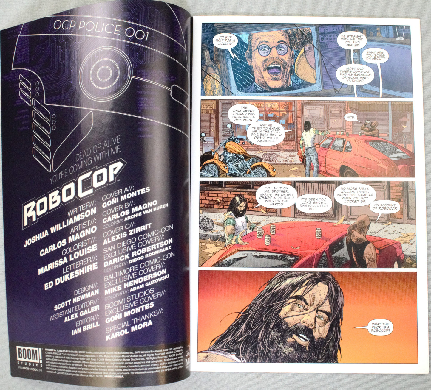 Robocop Comic Book: Issue 1 Boom Studios 2014 Paperback Edition