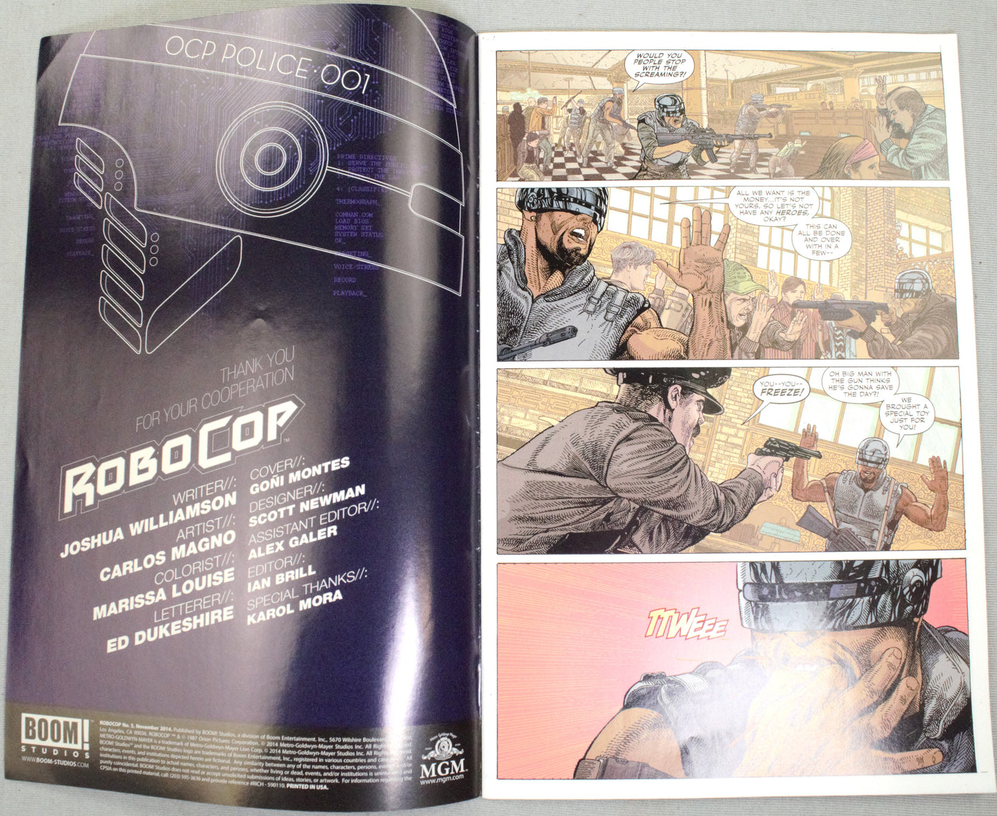 Robocop Comic Book: Issue 5 Boom Studios 2014 Paperback Edition