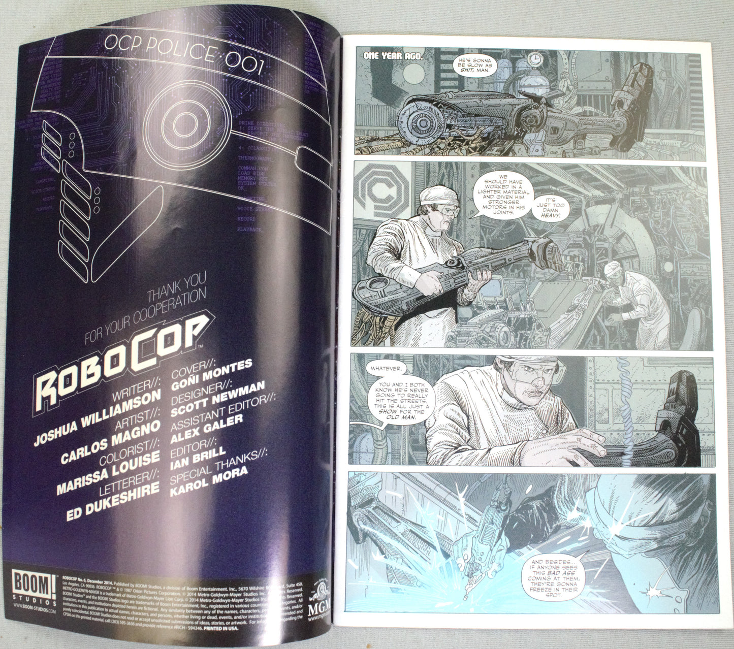 Robocop Comic Book: Issue 6 Boom Studios 2014 Paperback Edition