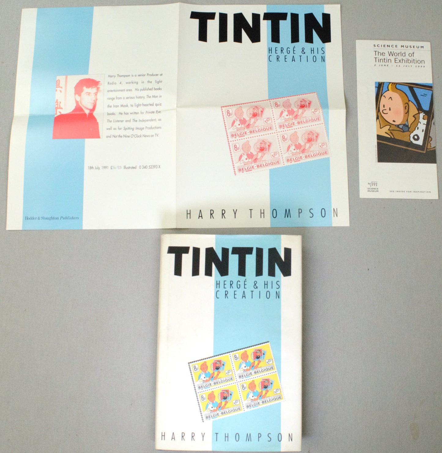 Tintin Herge & His Creation - UK Hardback 1991 1st Edition by Harry Thompson