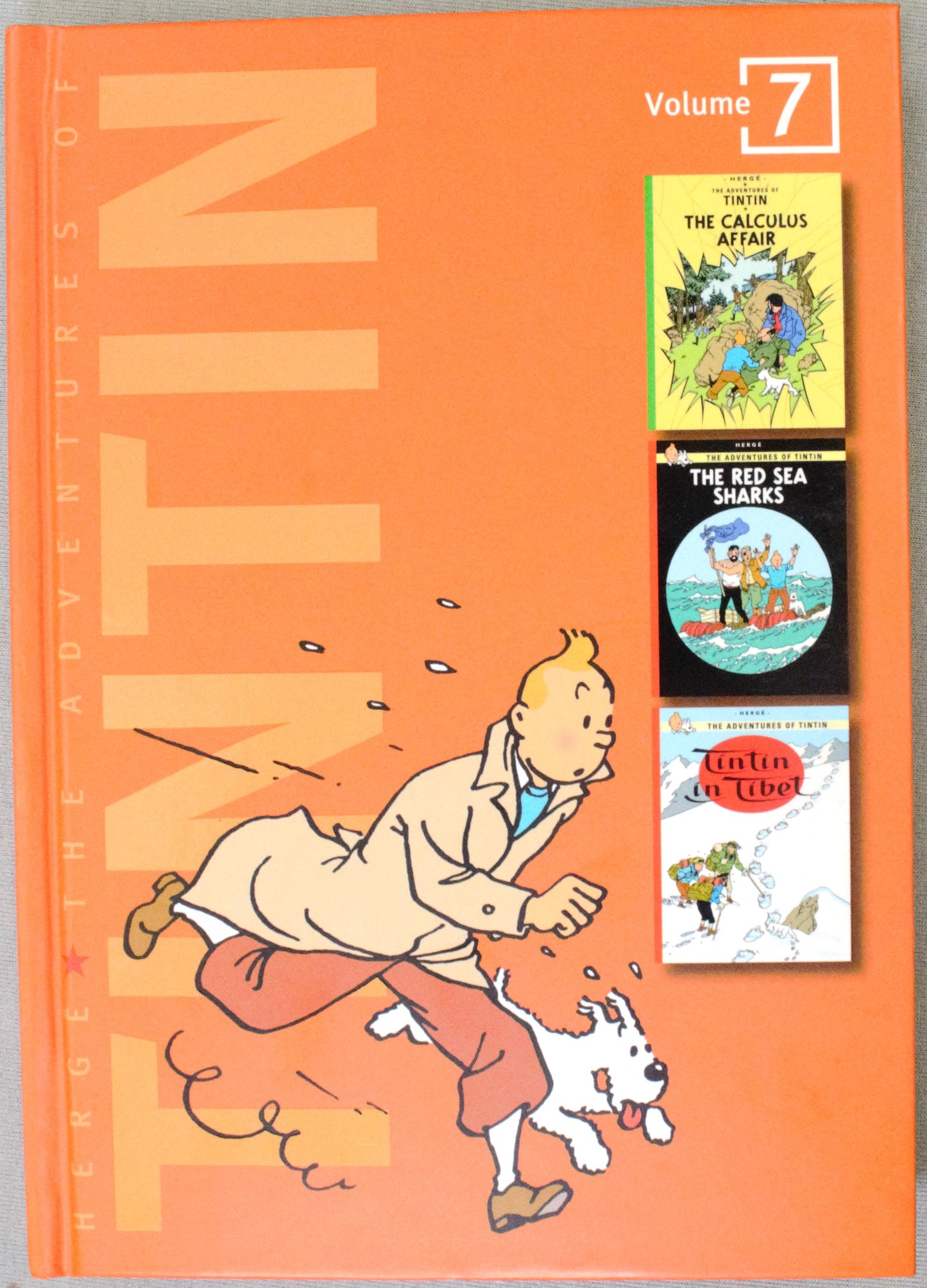 Adventures of Tintin Volume 7 - Egmont 2007 A5 3 in 1 Tintin HB Book Herge