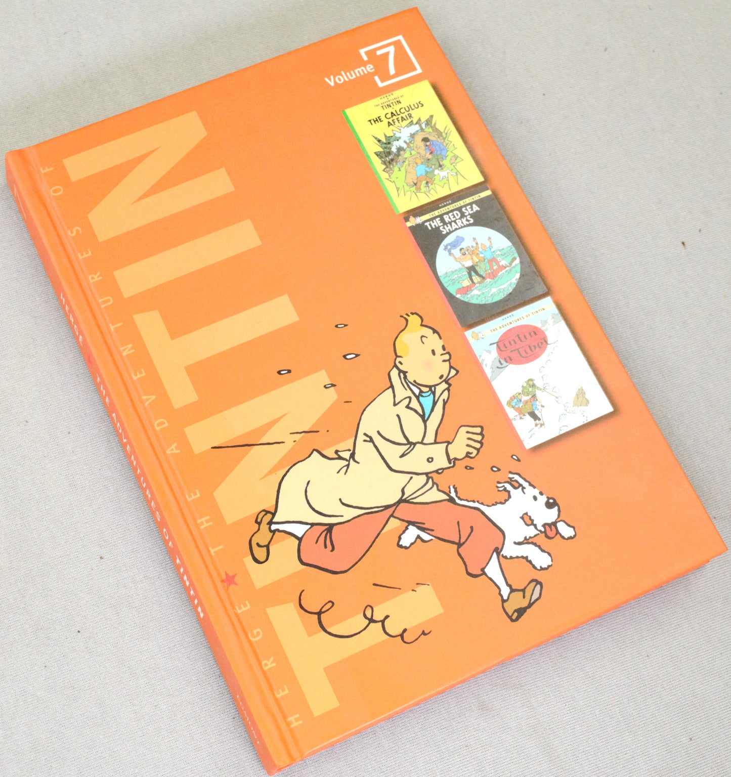 Adventures of Tintin Volume 7 - Egmont 2007 A5 3 in 1 Tintin HB Book Herge