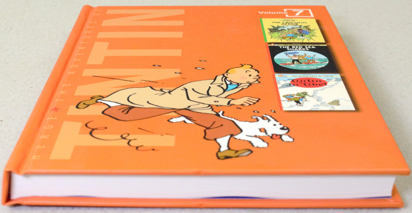Adventures of Tintin Volume 7 - Egmont 2007 A5 3 in 1 Tintin HB Book Herge