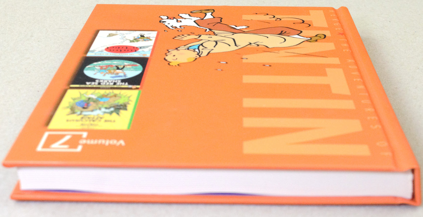 Adventures of Tintin Volume 7 - Egmont 2007 A5 3 in 1 Tintin HB Book Herge