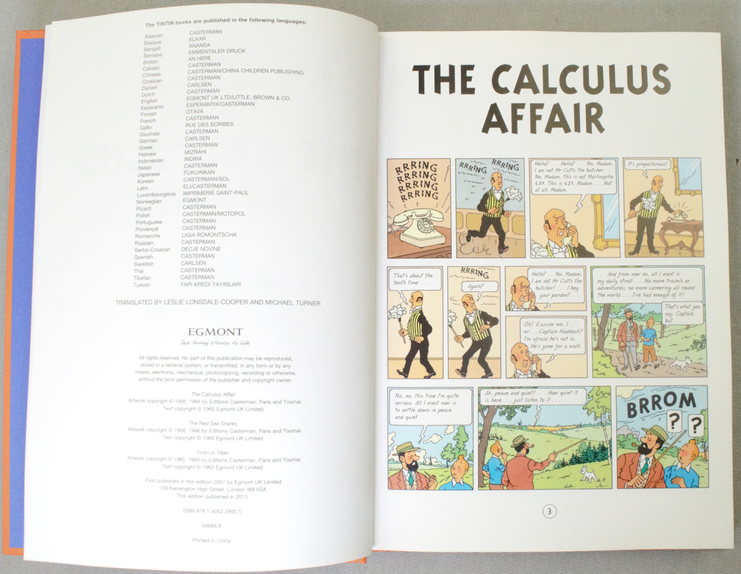 Adventures of Tintin Volume 7 - Egmont 2007 A5 3 in 1 Tintin HB Book Herge
