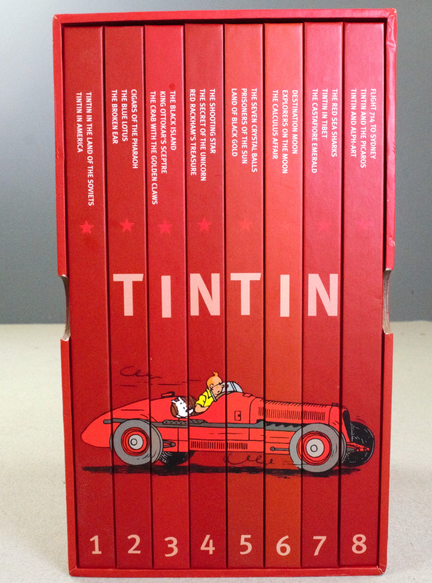The Adventures of Tintin 8-Book Egmont Hardback Compact Collection Box Set by Herge