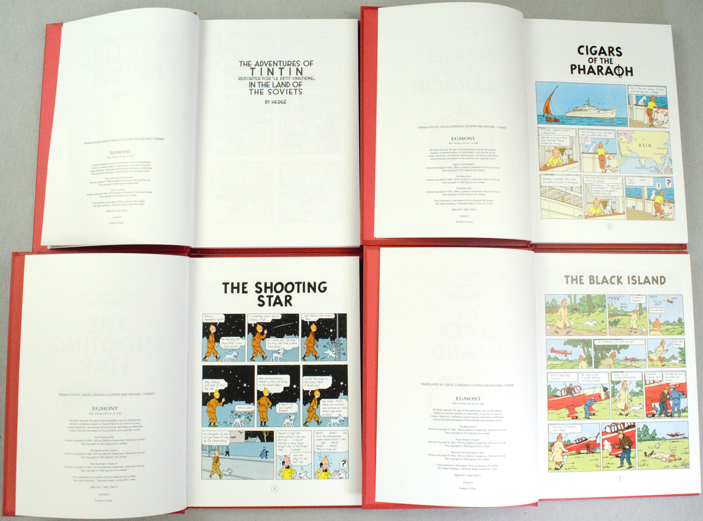 The Adventures of Tintin 8-Book Egmont Hardback Compact Collection Box Set by Herge