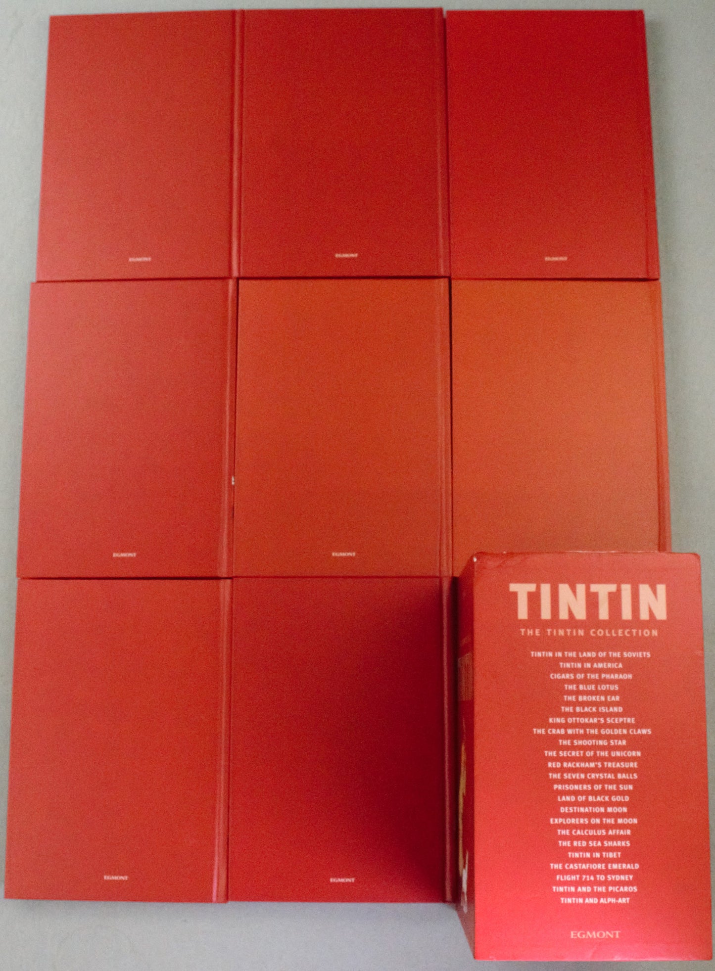 The Adventures of Tintin 8-Book Egmont Hardback Compact Collection Box Set by Herge