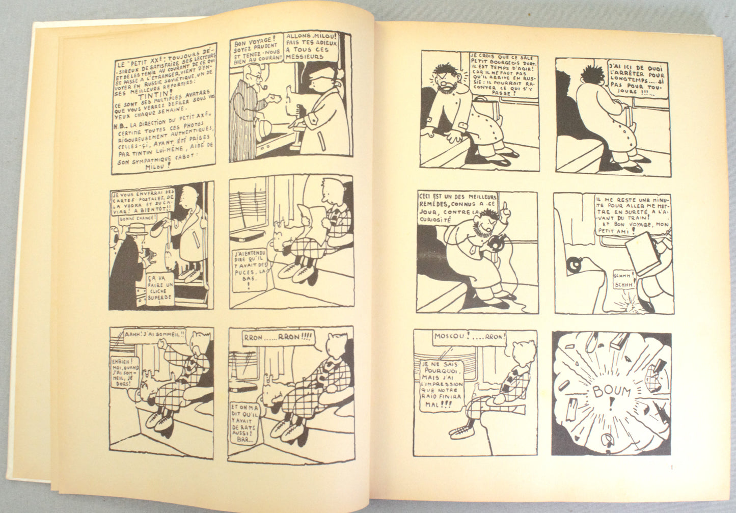 Tintin Au Pays Des Soviets - Rare B&W Facsimile 1st Edition Casterman - 1981 French EO Noire Blanc
