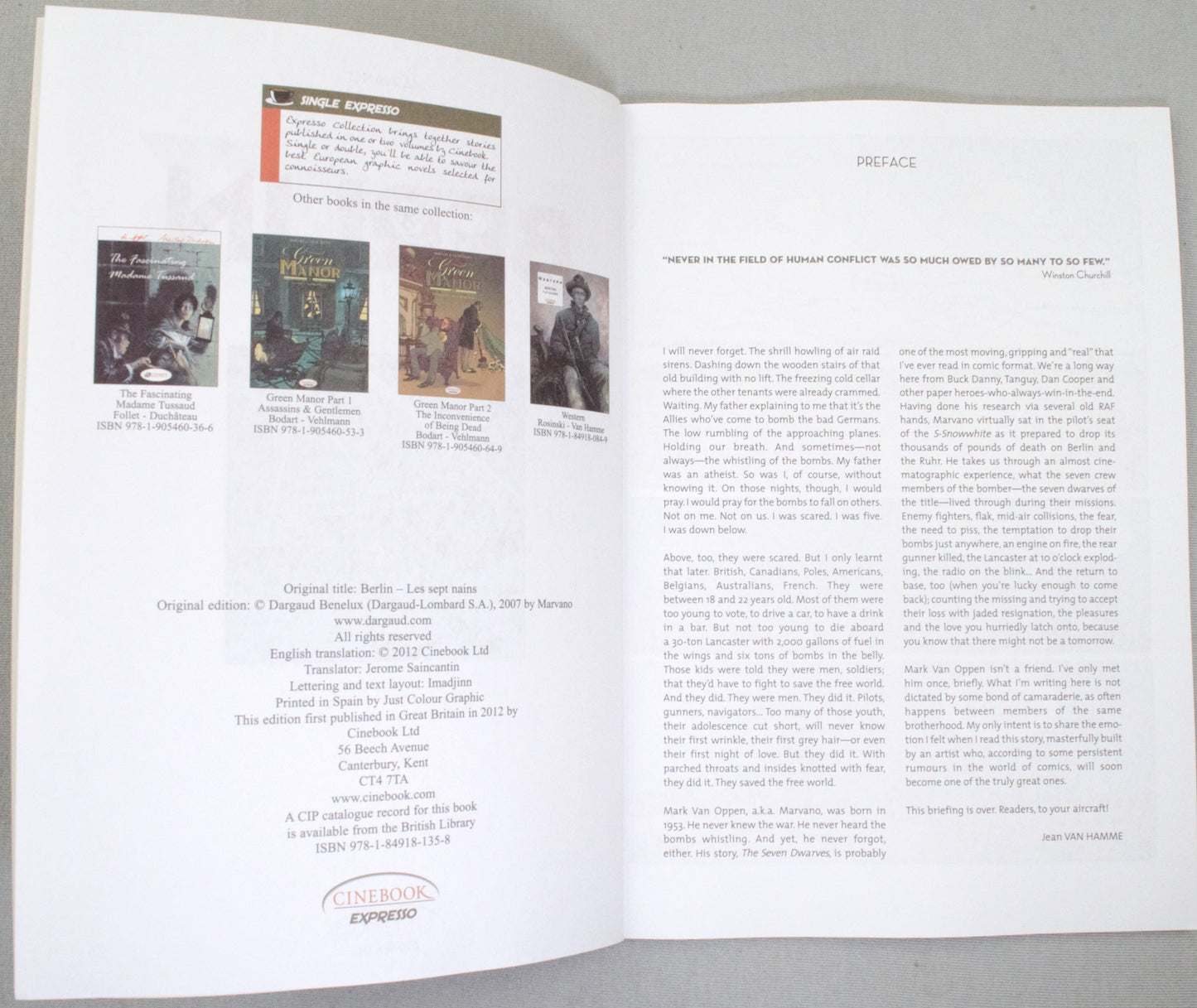 Berlin The Seven Dwarves - Cinebook UK Paperback Edition by Marvano