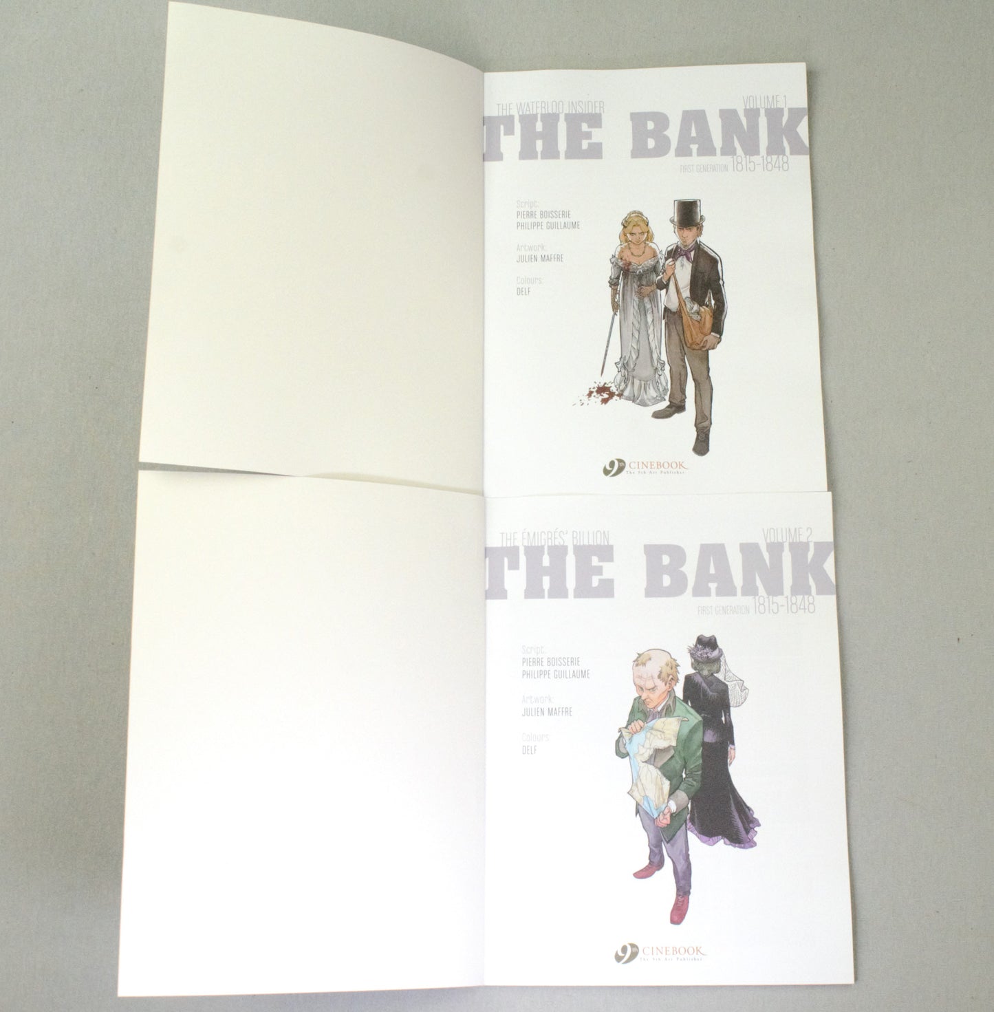 The Bank Volumes 1-2 Comic Books: Cinebook UK Paperback Editions Full Set by Boisserie/Guillaume/Maffre