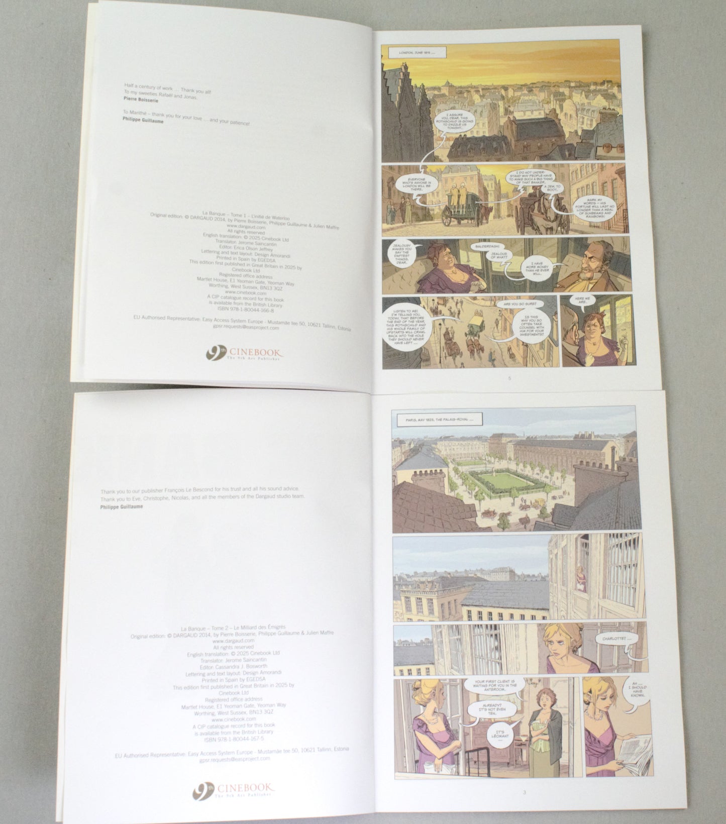 The Bank Volumes 1-2 Comic Books: Cinebook UK Paperback Editions Full Set by Boisserie/Guillaume/Maffre