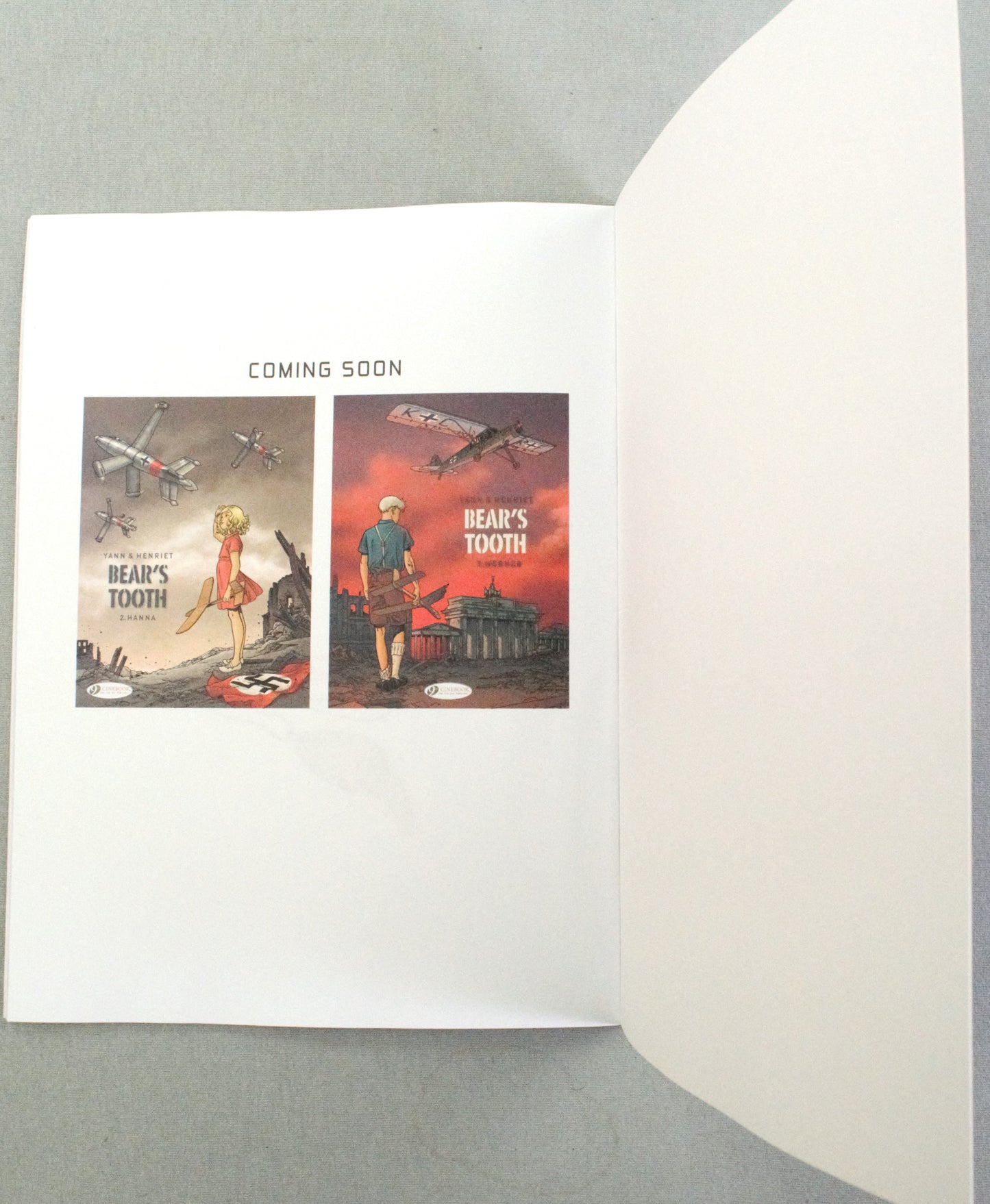 Bear's Tooth Volume 1: "Max" Cinebook Paperback UK Comic Book by Yann/Henriet