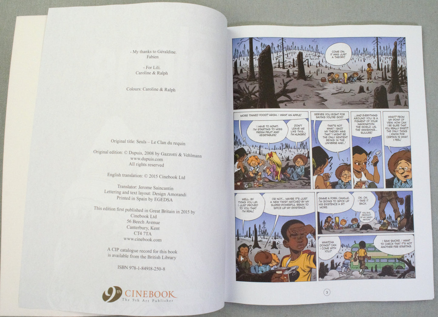 Alone Volume 3: "The Clan of the Shark" Cinebook Paperback UK Comic Book by Vehlmann/Gazzotti