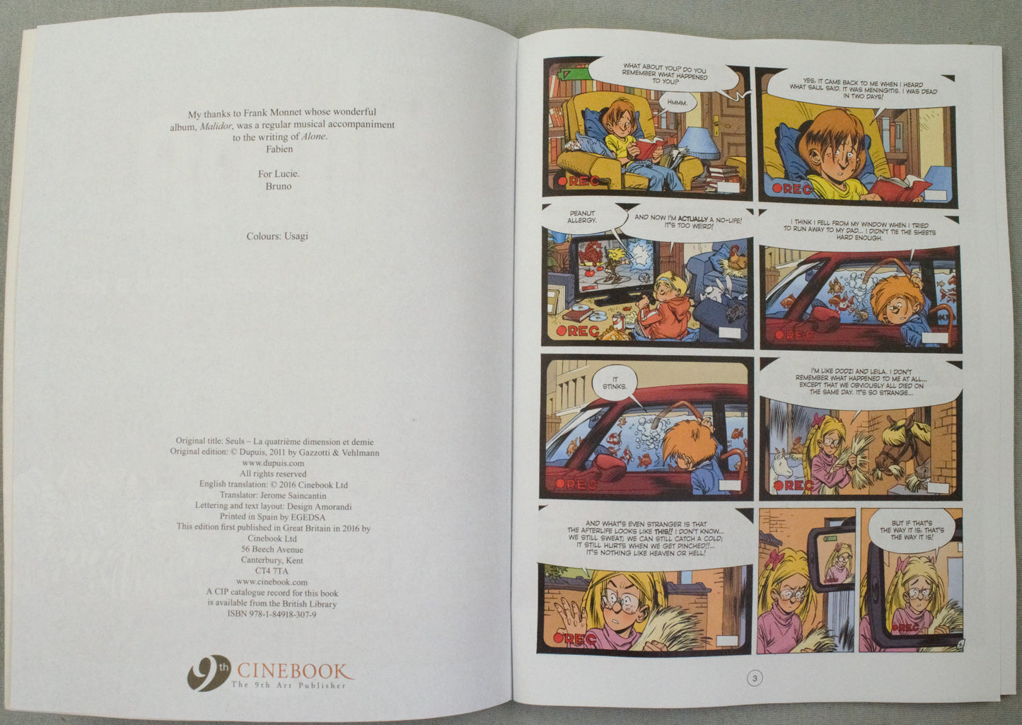 Alone Volume 6: "The Fourth Dimension & a half" Cinebook Paperback UK Comic Book by Vehlmann/Gazzotti