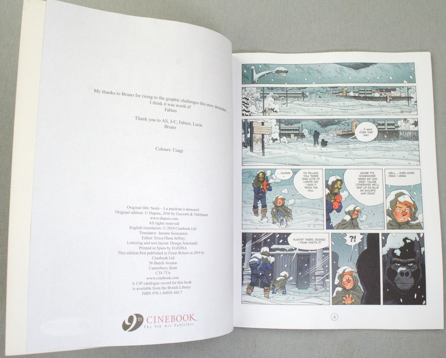 Alone Volume 10: "The Machine for Undying" Cinebook Paperback UK Comic Book by Vehlmann/Gazzotti