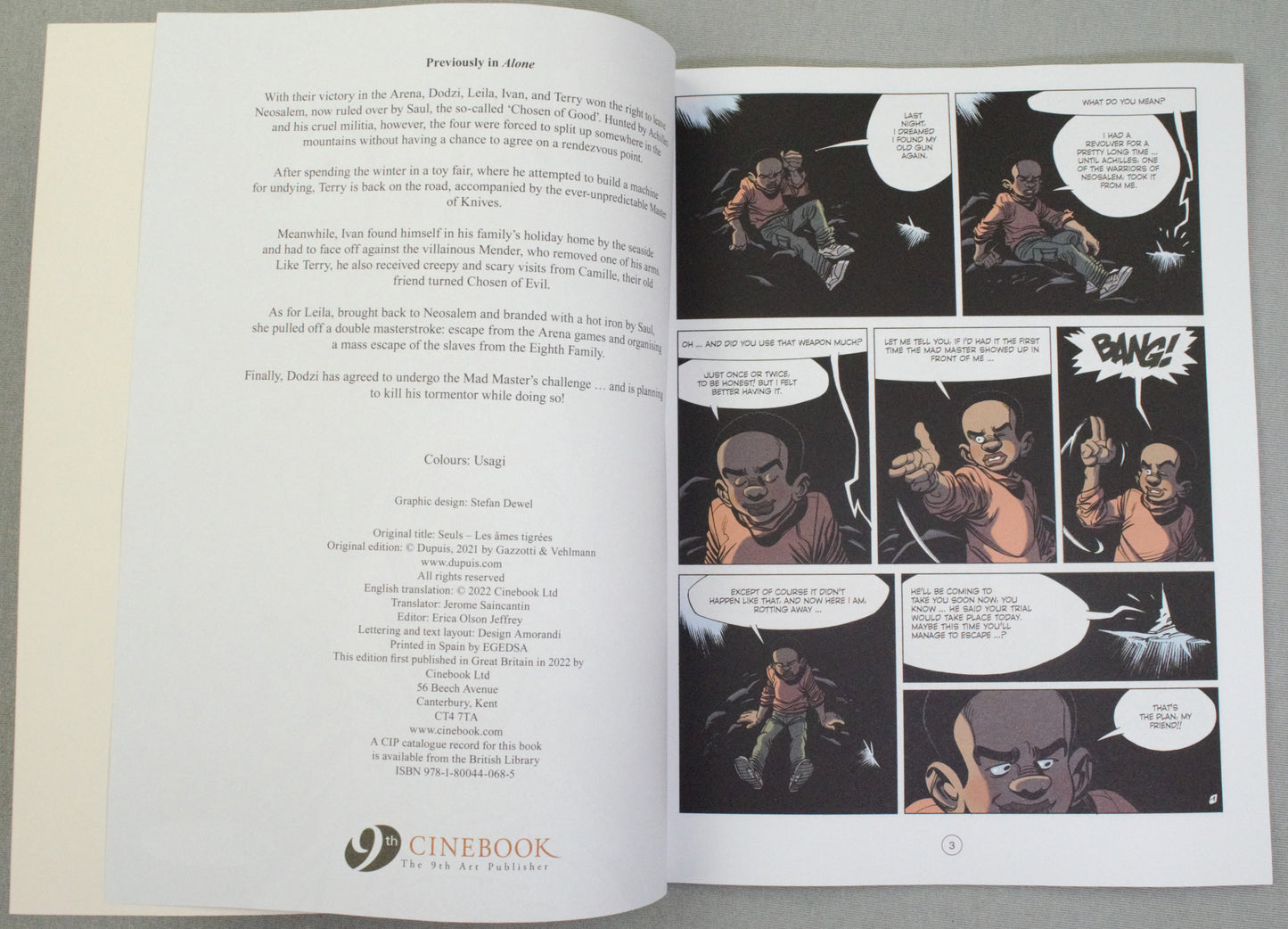 Alone Volume 13: "The Striped Souls" Cinebook Paperback UK Comic Book by Vehlmann/Gazzotti