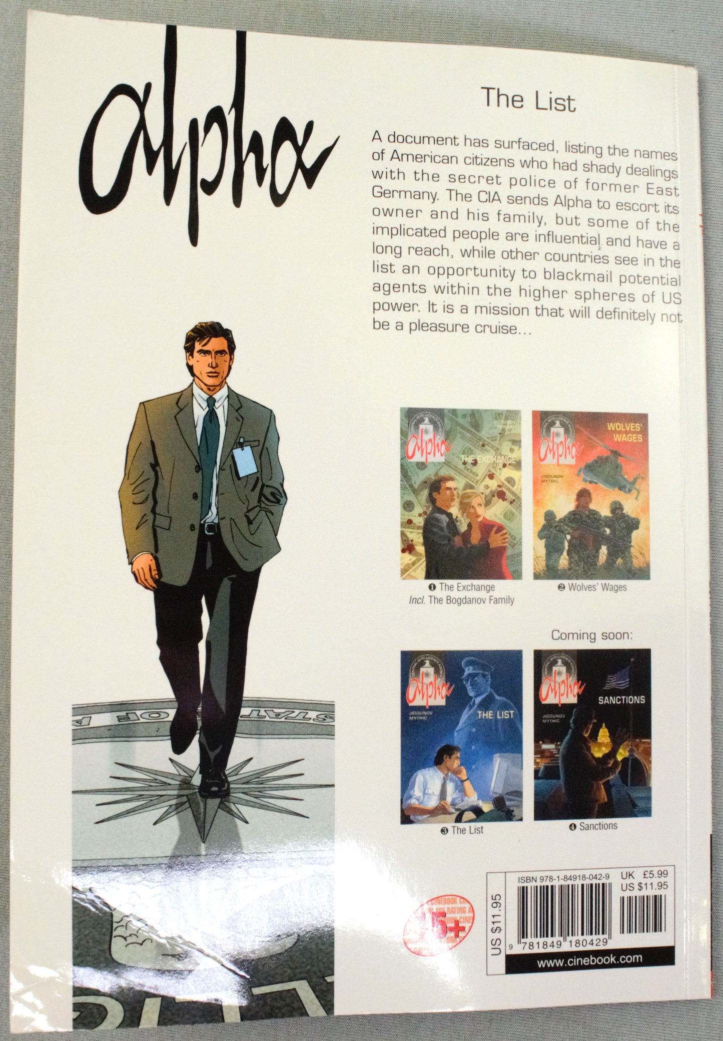 Alpha Volume 3: "The List" Cinebook Paperback UK Comic Book by Jigounov/Mythic