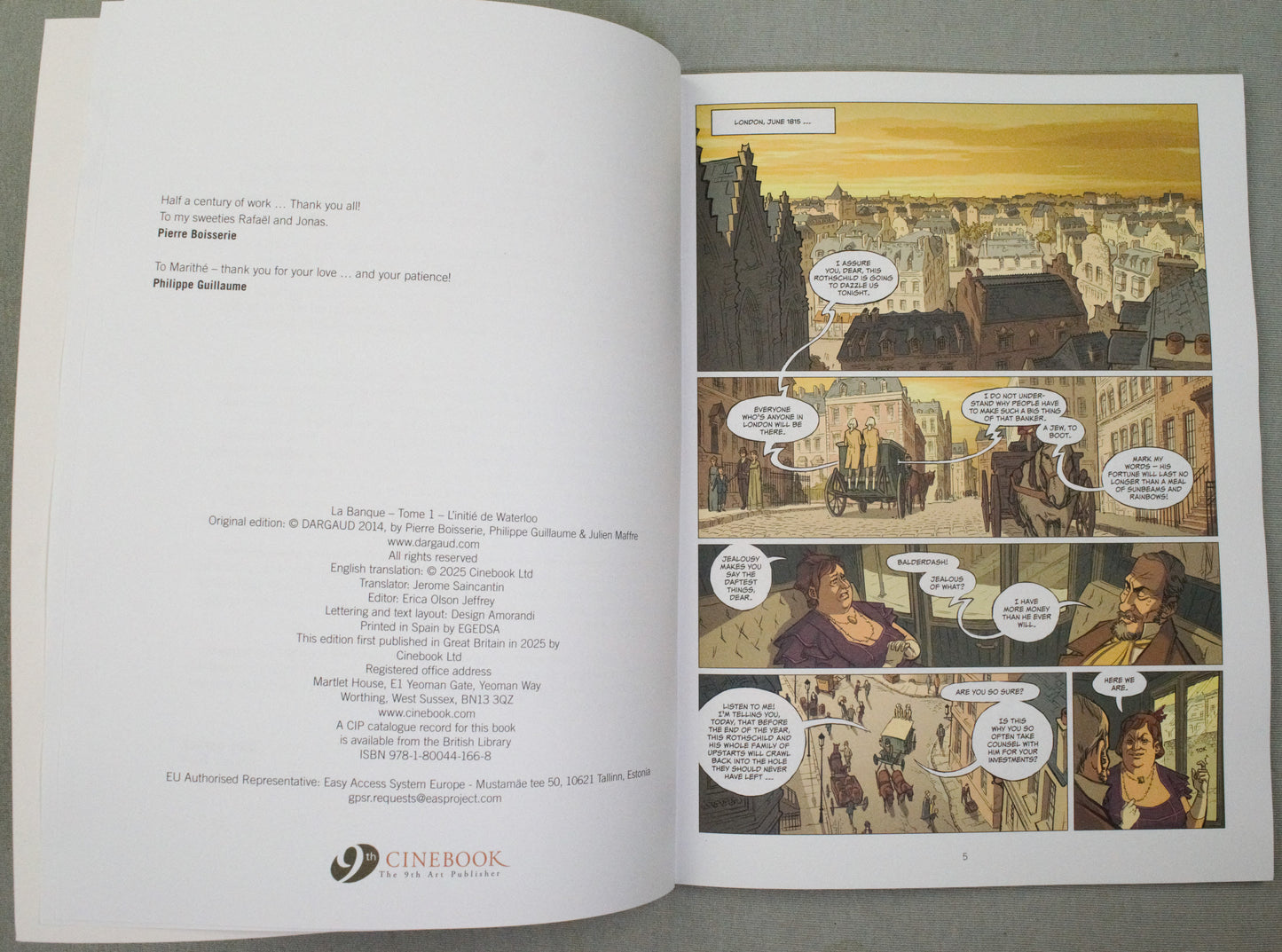 The Bank Volume 1: "Waterloo Insider" Cinebook Paperback UK Comic Book by Boisserie/Guillaume/Maffre