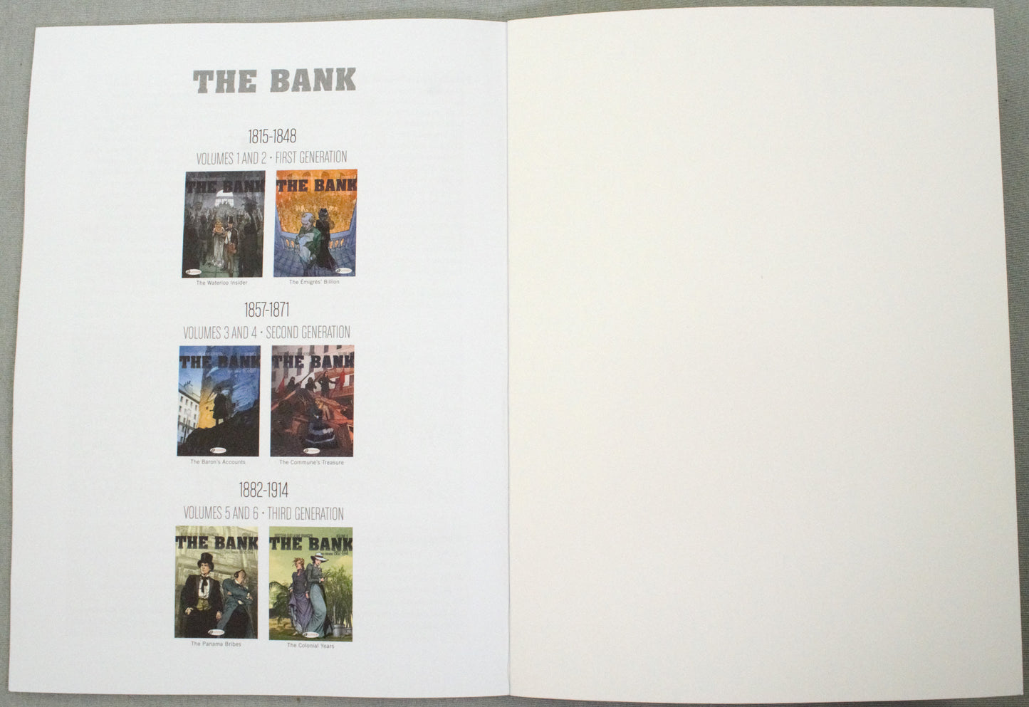 The Bank Volume 1: "Waterloo Insider" Cinebook Paperback UK Comic Book by Boisserie/Guillaume/Maffre