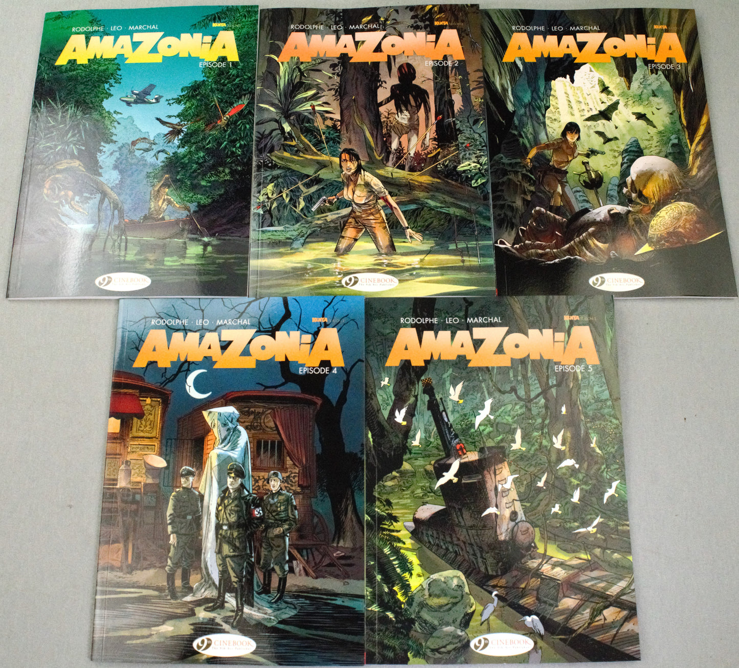 Amazonia Episodes 1-5 Comic Books: Cinebook UK Paperback Editions FULL SET