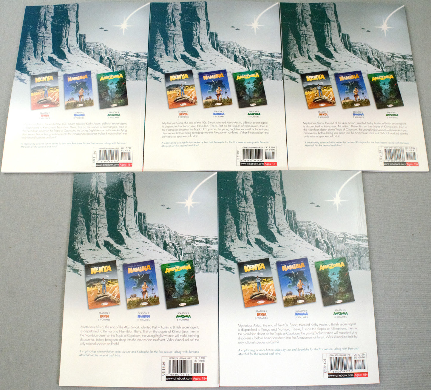 Amazonia Episodes 1-5 Comic Books: Cinebook UK Paperback Editions FULL SET