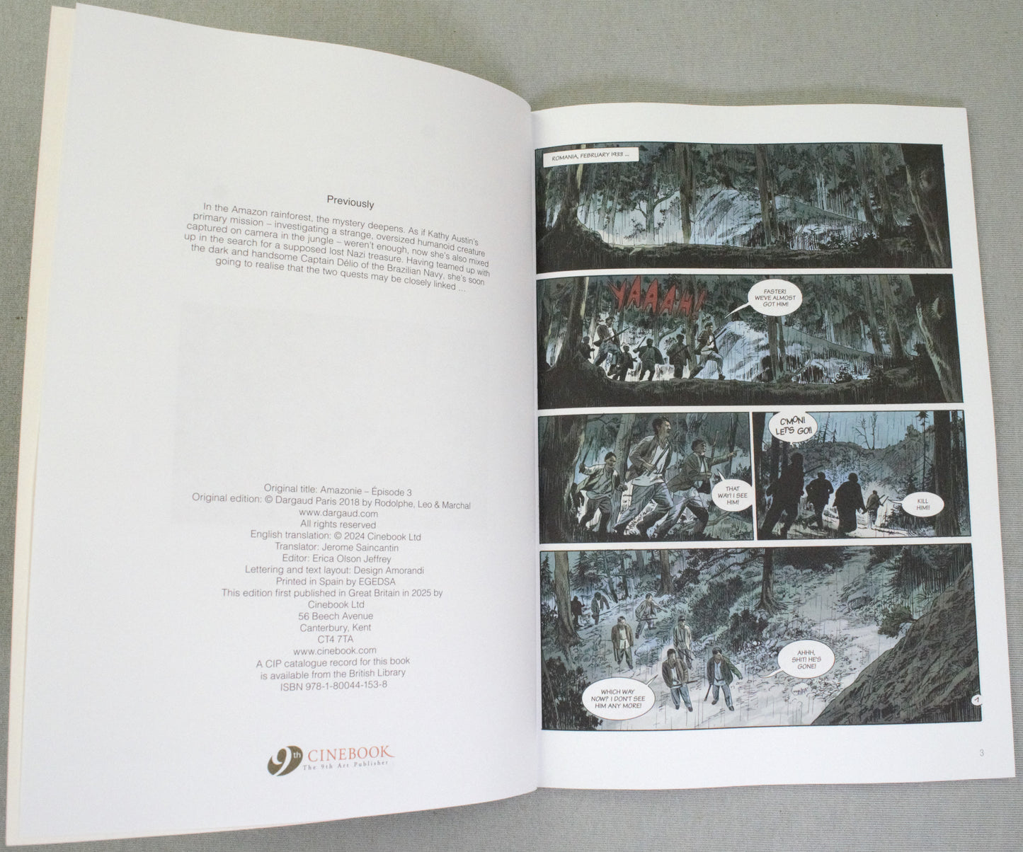 Amazonia Episode 3: Cinebook Paperback UK Comic Book by Rodolphe/Leo/Marchal