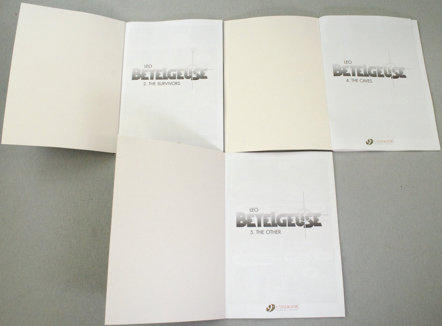 Leo Betelgeuse Volumes 1-3 Comic Books: Cinebook UK Paperback Editions FULL SET