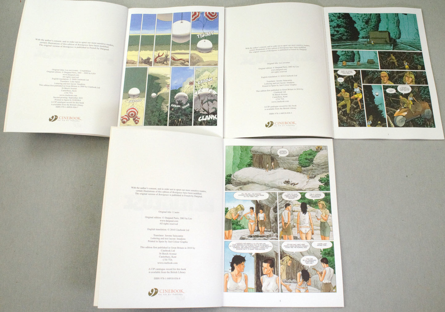 Leo Betelgeuse Volumes 1-3 Comic Books: Cinebook UK Paperback Editions FULL SET