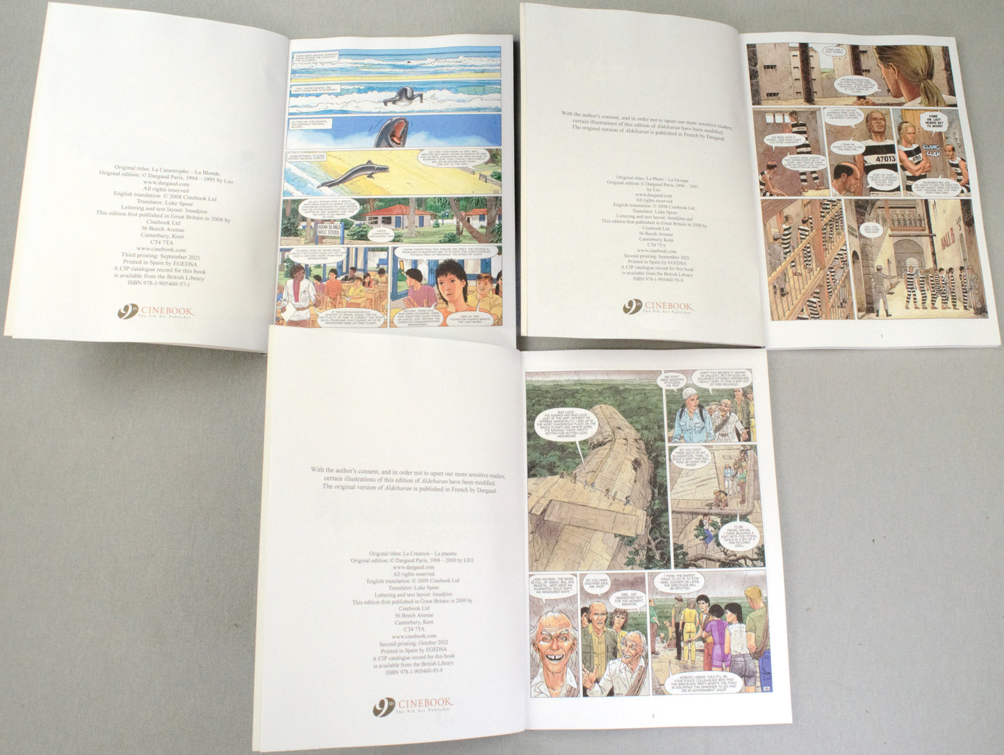 Leo Aldebaran Volumes 1-3: Cinebook Paperback UK Comic Books by Leo FULL SET