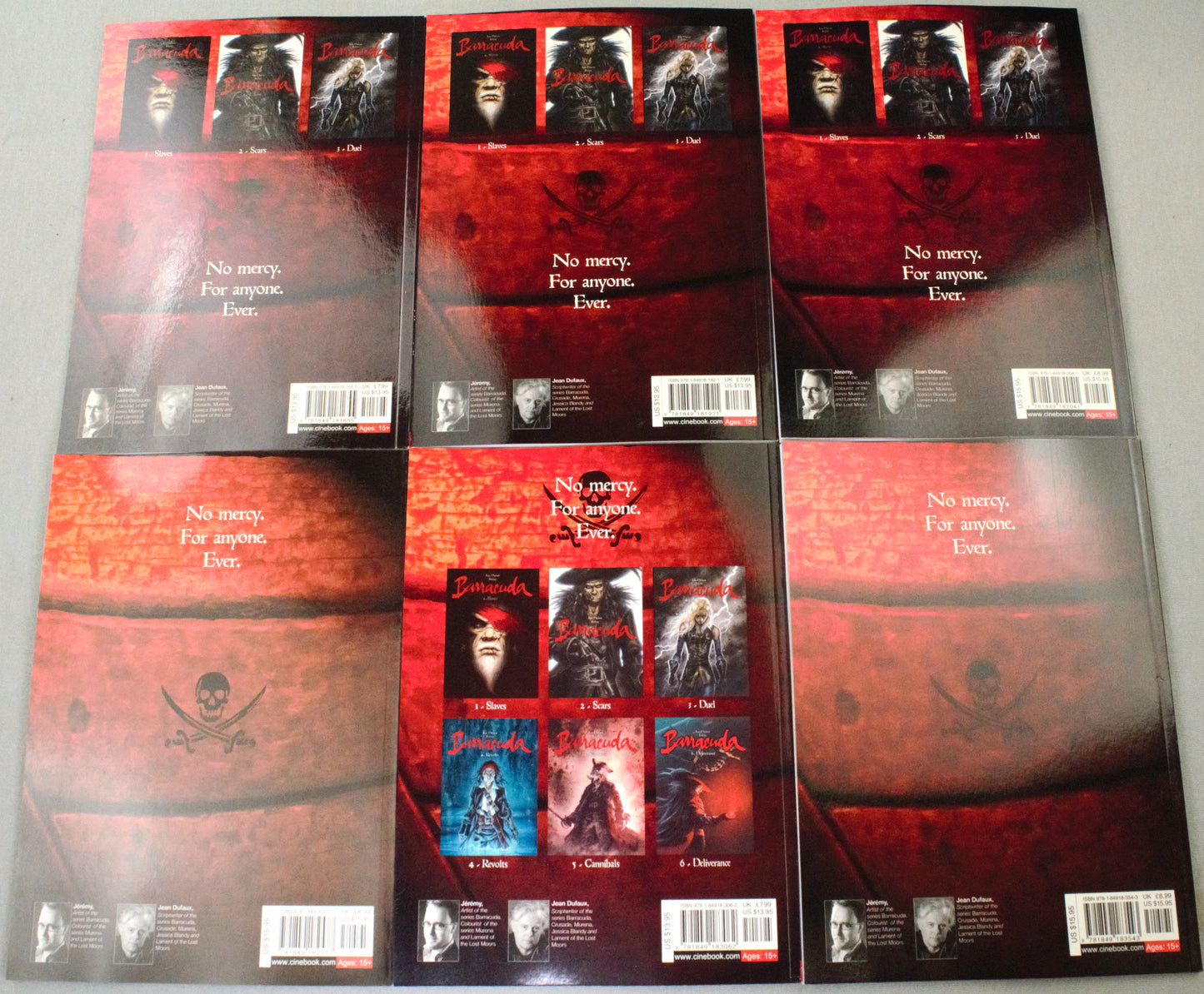 Barracuda Volumes 1-6: Cinebook Paperback UK Comic Books by Dufaux/Jérémy FULL SET