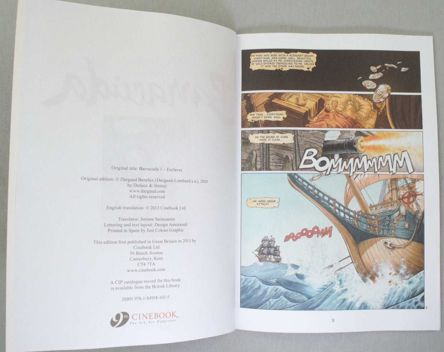 Barracuda Volume 1: "Slaves" Cinebook Paperback UK Comic Book by Dufaux/Jérémy