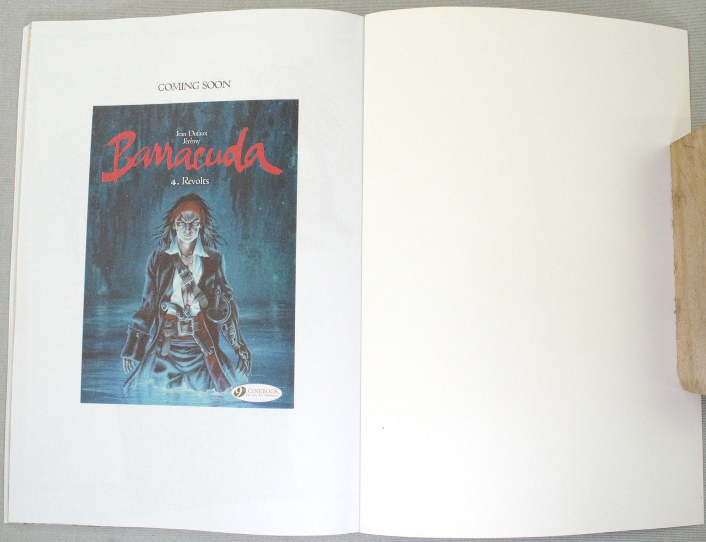 Barracuda Volume 3: "Duel" Cinebook Paperback UK Comic Book by Dufaux/Jérémy