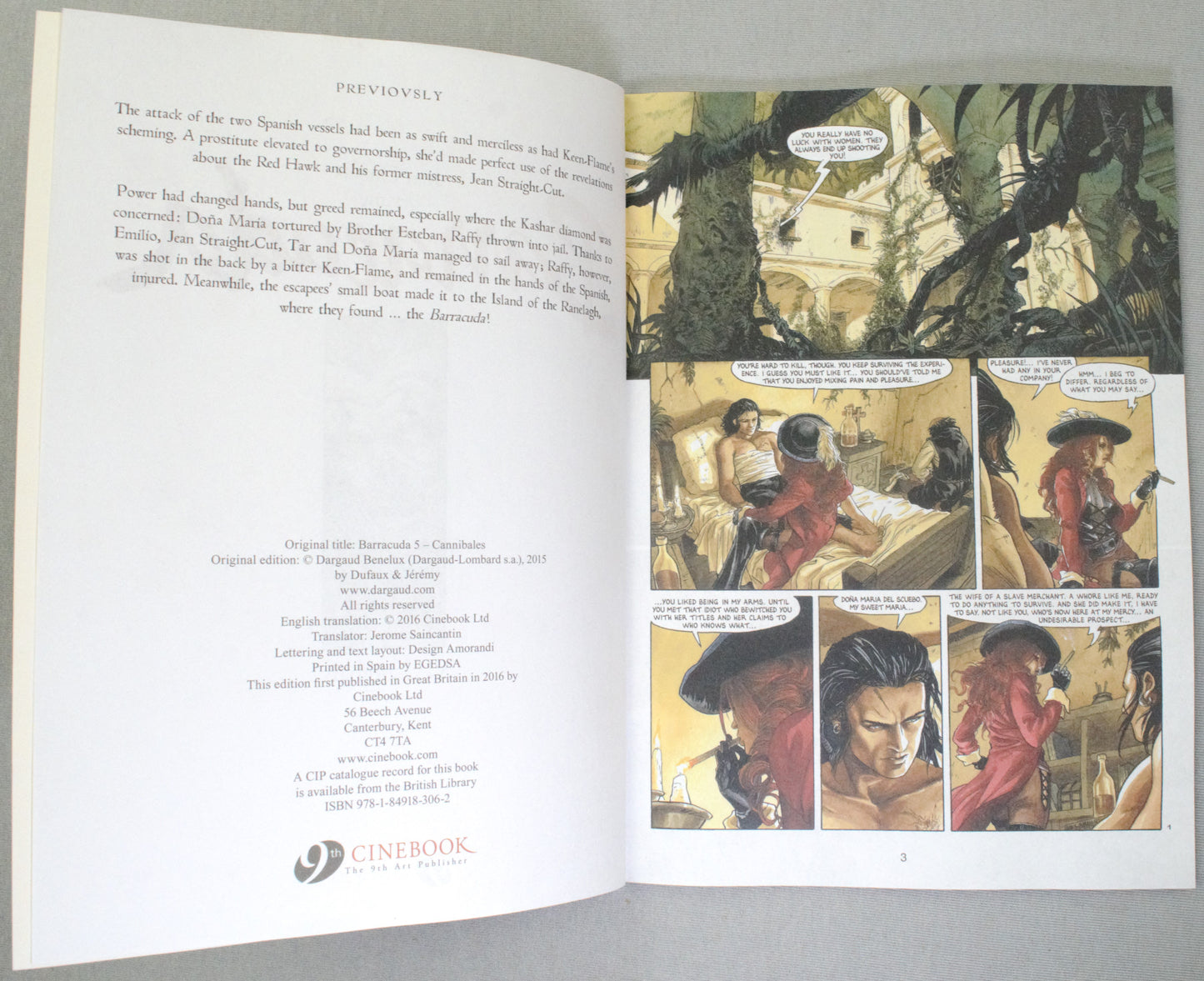 Barracuda Volume 5: "Cannibals" Cinebook Paperback UK Comic Book by Dufaux/Jérémy