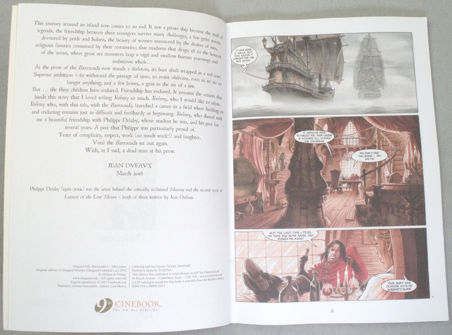 Barracuda Volume 6: "Deliverance" Cinebook Paperback UK Comic Book by Dufaux/Jérémy