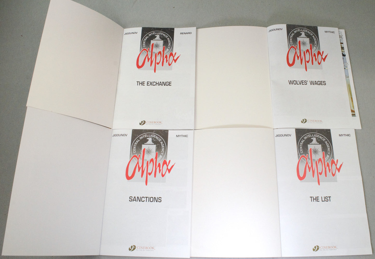 Alpha Volumes 1-4 Comic Books: Cinebook UK Paperback Editions FULL SET