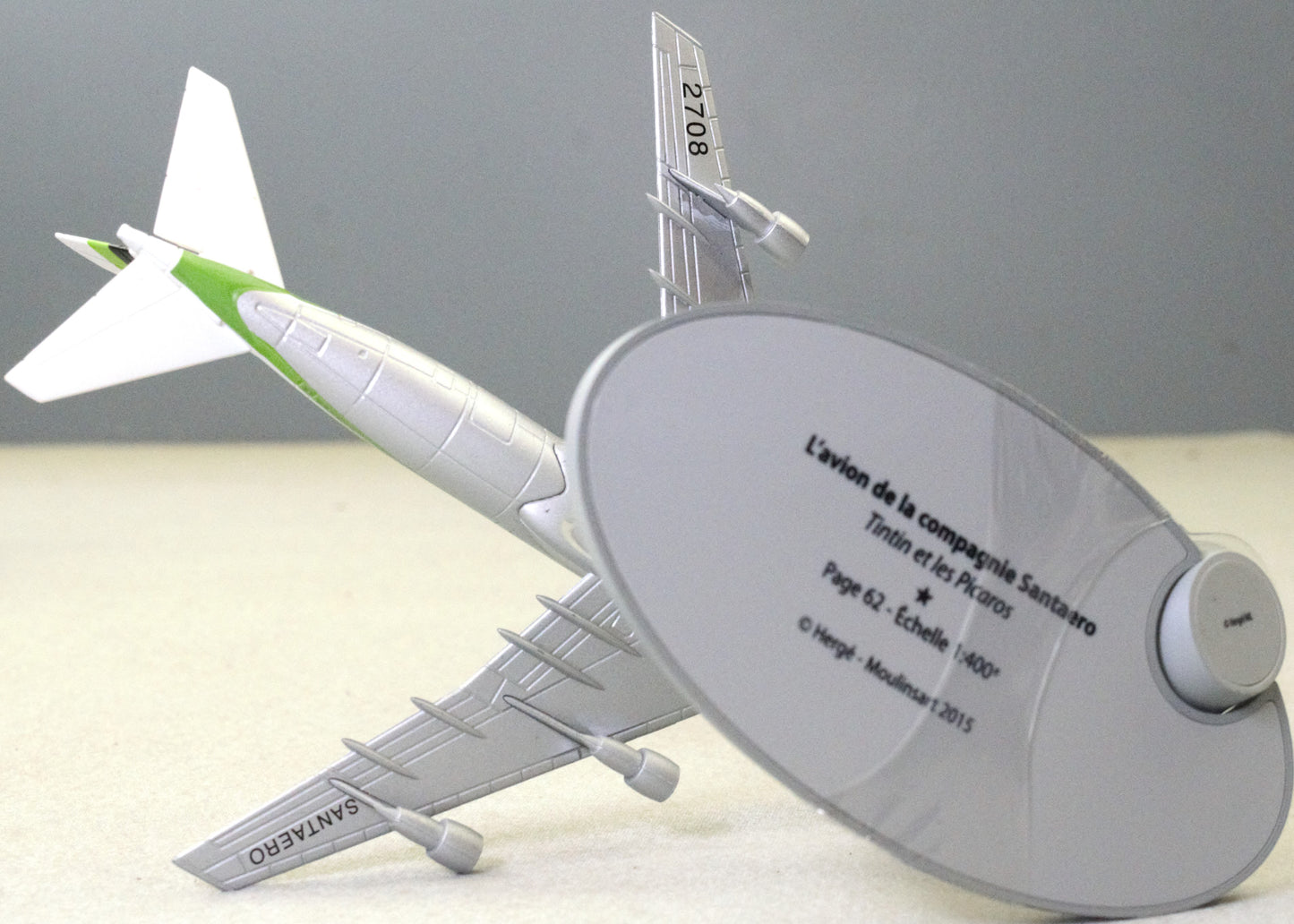 Moulinsart Tintin Plane 29570 Santaero Company Plane: Les Picaros Model Avion #50