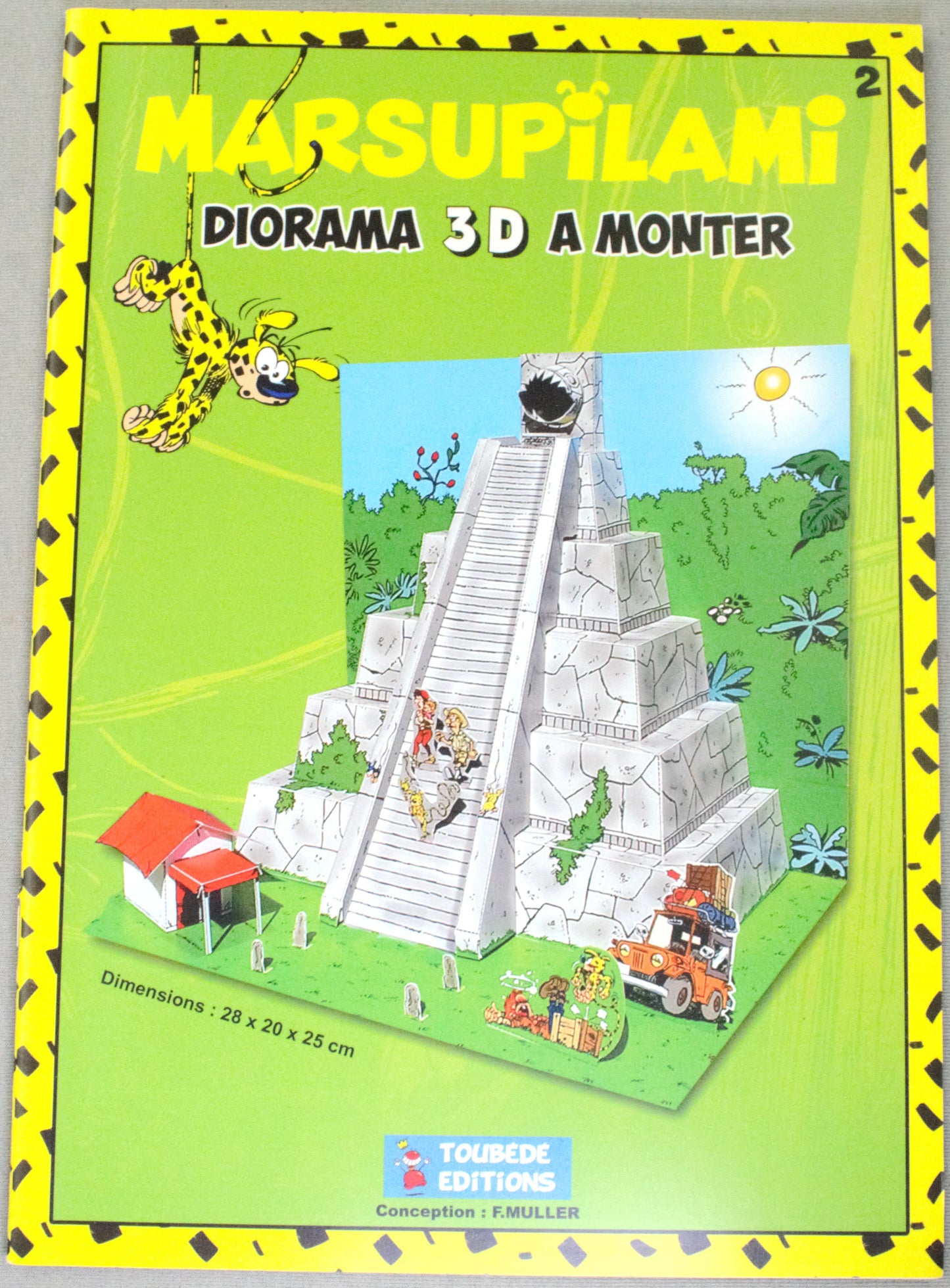Marsupilami Diorama 3D A Monter La pyramide - Dargaud/Lomard 2016 Edition