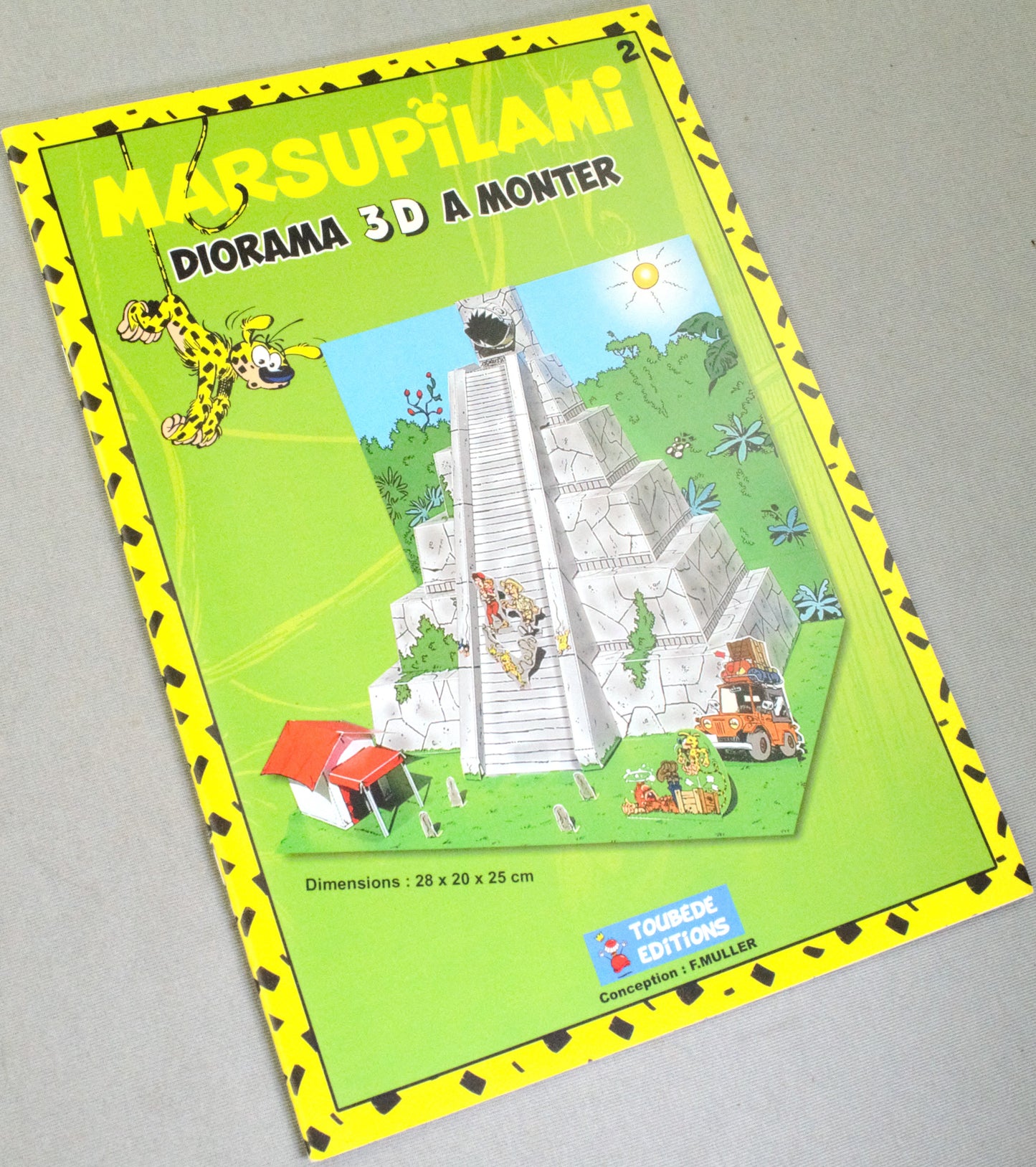 Marsupilami Diorama 3D A Monter La pyramide - Dargaud/Lomard 2016 Edition