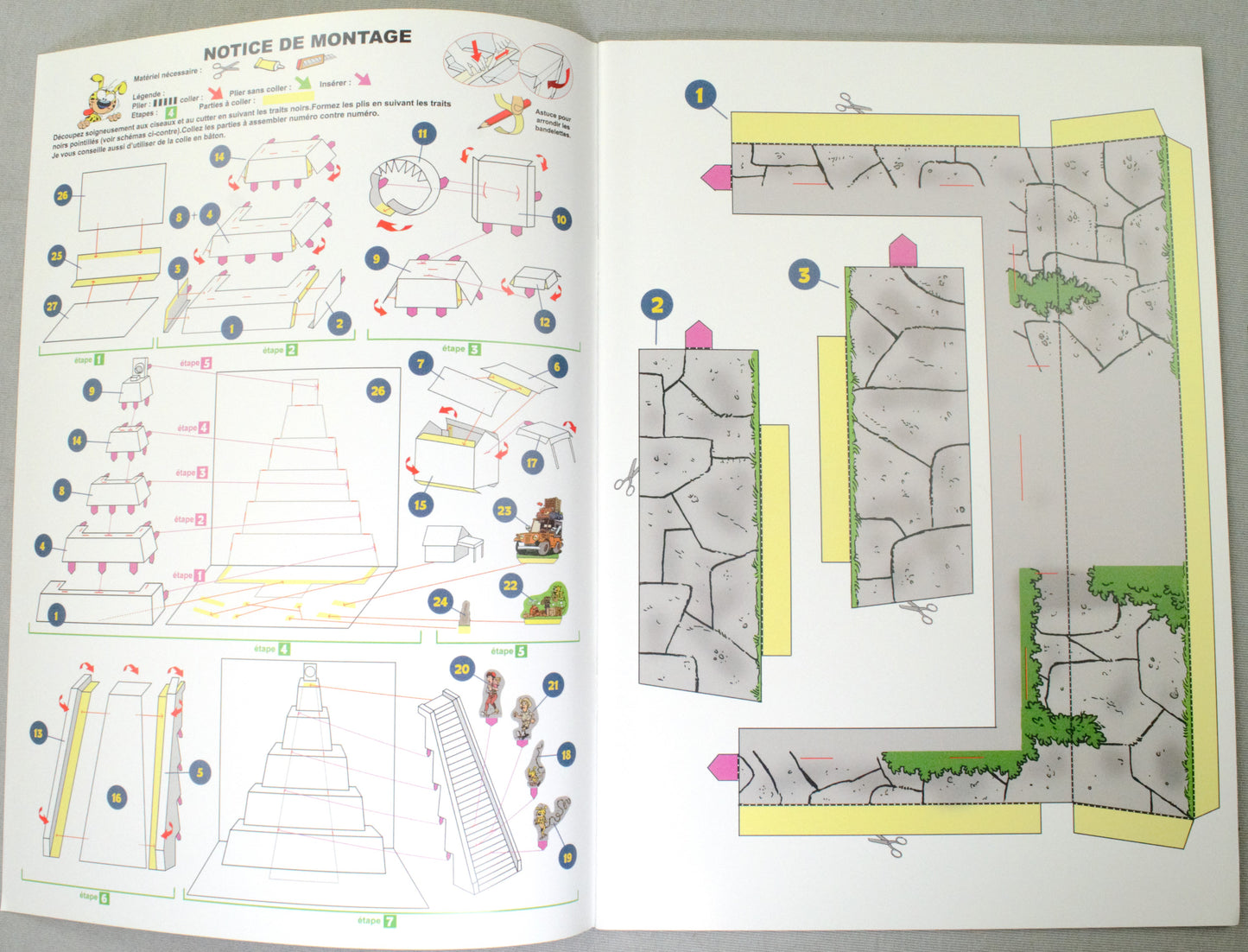 Marsupilami Diorama 3D A Monter La pyramide - Dargaud/Lomard 2016 Edition