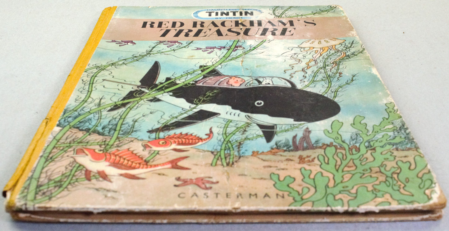 Red Rackhams Treasure: Rare 1952 Casterman 1st UK Medallion Edition HB Tintin Book EO