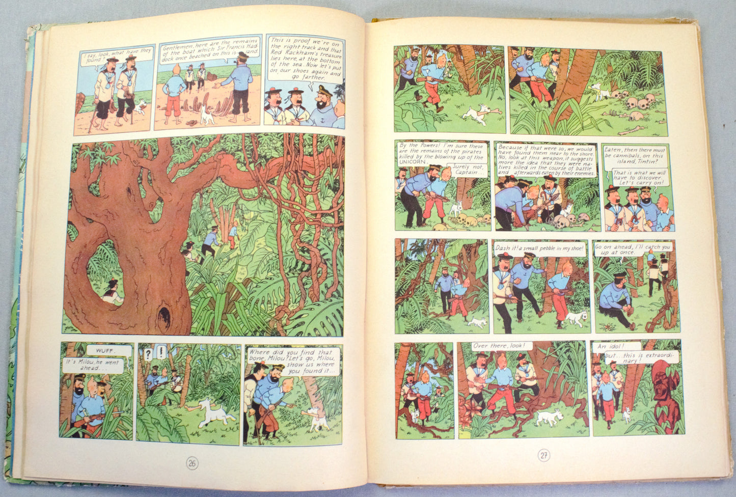 Red Rackhams Treasure: Rare 1952 Casterman 1st UK Medallion Edition HB Tintin Book EO