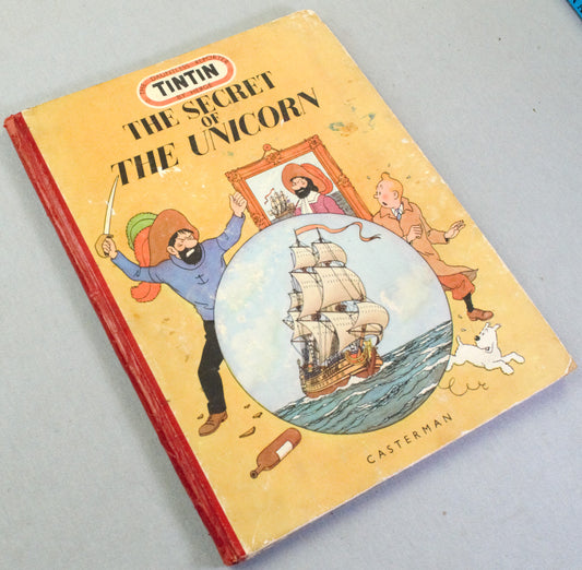 The Secret of the Unicorn: Rare 1952 Casterman 1st UK Medallion Edition HB Tintin Book EO
