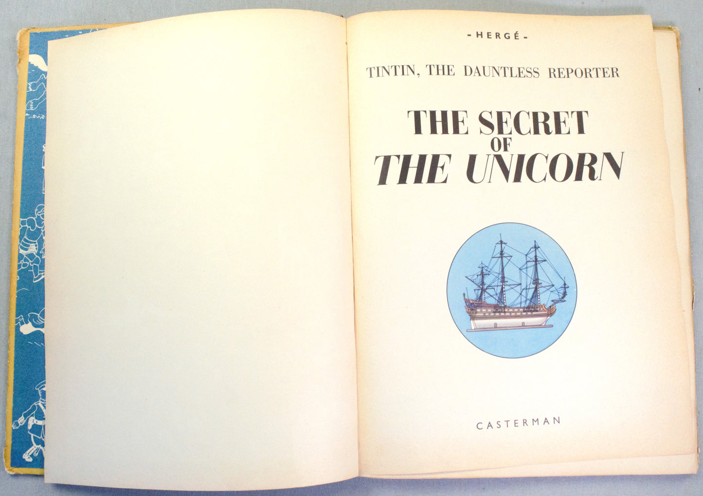 The Secret of the Unicorn: Rare 1952 Casterman 1st UK Medallion Edition HB Tintin Book EO