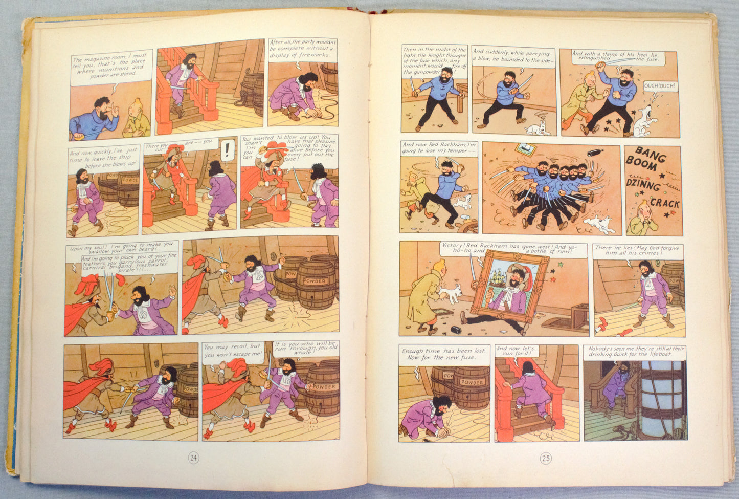The Secret of the Unicorn: Rare 1952 Casterman 1st UK Medallion Edition HB Tintin Book EO