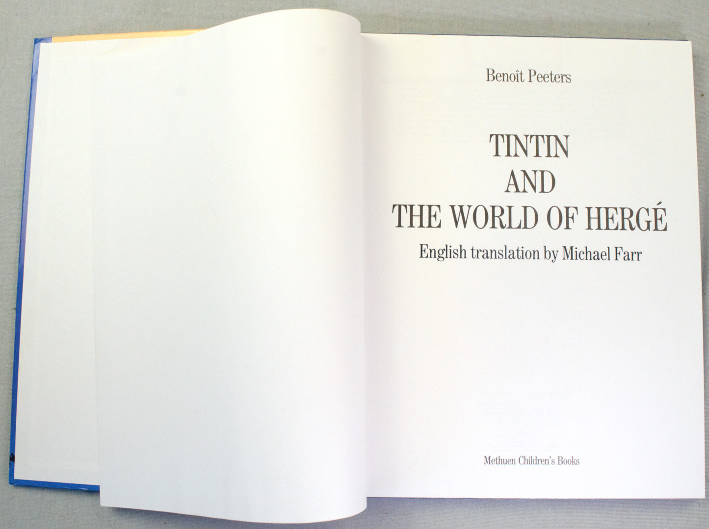 Tintin and the World of Hergé Methuen 1989 1st Edition Hardback book EO